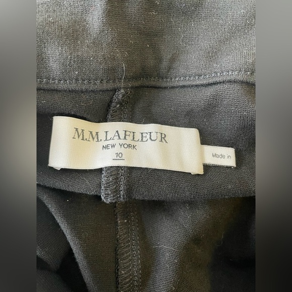 MM LaFleur Black High Waist Ankle Slit Leggings Comfortable Pull On Style - Picture 4 of 6